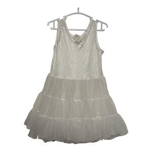 #190 Girls Elegant White Tutu Dress Slip